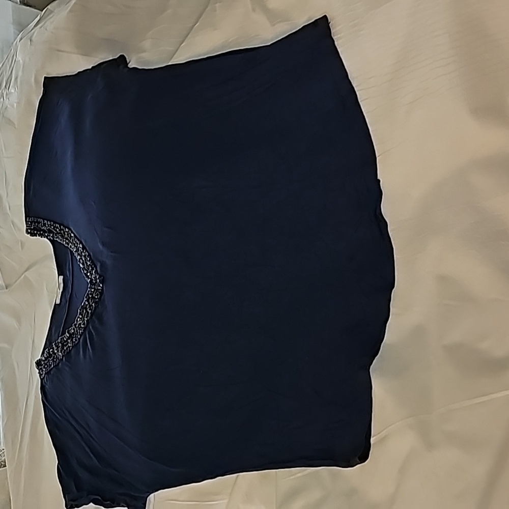 Pleione Dark Blue Top Size 1X - Picture 7 of 14